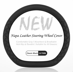 Premium Napa Leather Steering Wheel Cover - 38